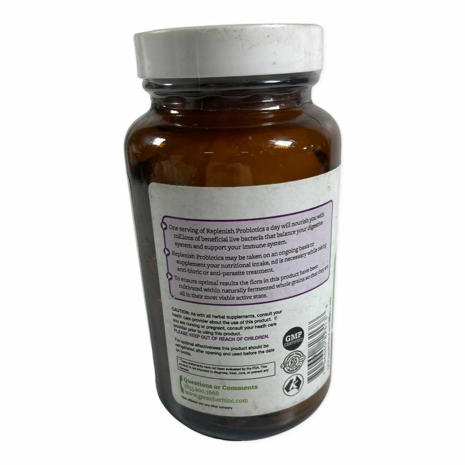 Green Herb - Replenish Probiotics - 120 Vegetarian Capsules - Image 3 of 4