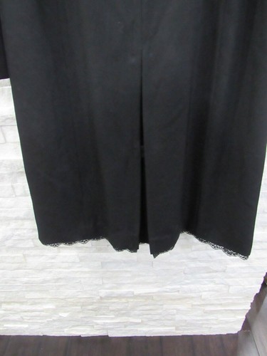 Club Monaco Black Wool Lined Belted Lace Hem Military Trench Coat S PRISTINE! - Picture 8 of 9