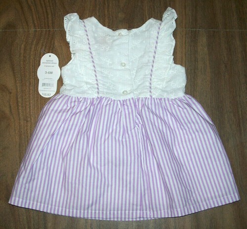 Vestido a Rayas Wonder Nation Bebé Niñas 3-6 Meses Nuevo con Etiquetas  - Imagen 2 de 3