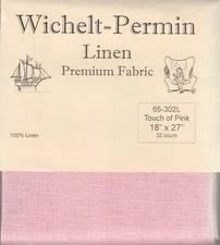 Cross Stitch ~ Wichelt-Permin 32 Ct Touch of Pink Linen 18 x 27 in #65-302L