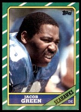 1986 Topps Jacob Green .  Seattle Seahawks #206