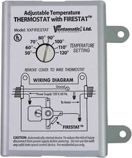 Ventamatic XXFIRESTAT 10-Amp Adjustable Programmable Thermostat with Firestat