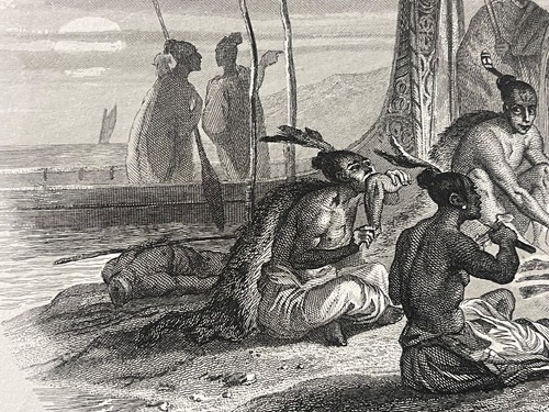Neuseeland Cannibal Kannibalismus Ozeanien Gravur By Rouargue C 1838 - Bild 3 von 8
