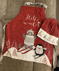 Kid’s “Hello Winter” ❄️Chef Apron & Matching Chef Hat Set. Very Adorable!