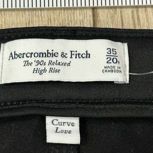 Neu mit Etikett Abercrombie Fitch Lederhose Größe 35/20R Curve Love schwarz hoher Bund - Bild 9 von 17