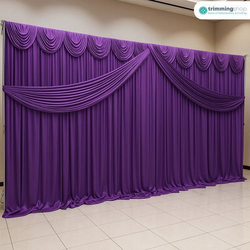 3 Meter Ice Silk Wedding Backdrop Curtain Swag Valance Drape Wedding Party Decor - Picture 69 of 89