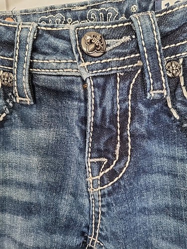 Miss Me Girls Size 12 Dark Blue Jeans JK592B2 Back To School - Picture 2 of 8