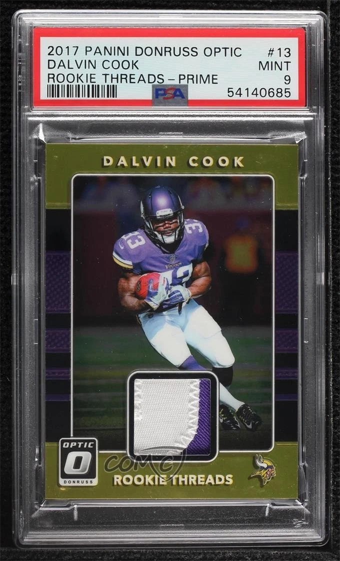 Dalvin Cook Panini Donruss Optic Rookie Threads #13 Prime