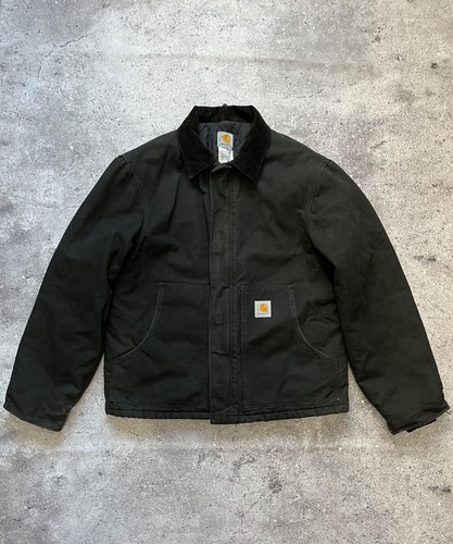 Carhartt Vintage Duck Jacket Traditional EJ022 Black Work Full Zip Size L Men's - Picture 2 of 20