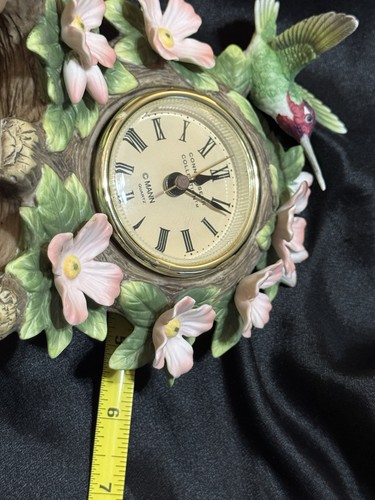 Vintage Seymour Mann Connoisseur Collection Signed Bernini Clock w/ Hummingbird - Picture 5 of 17