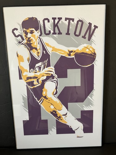 UTAH JAZZ Wandkunstdruck/Poster 11x17 EATON/STOCKTON/MALONE in einfachen Rahmen - Bild 5 von 8