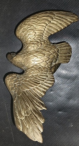 Vintage Brass Eagle On Branch 13½" Wing Span 11½" Tall MCM Patriotic Decor - Picture 12 of 15