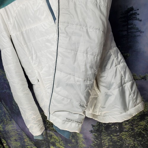 Columbia Omni Heat Womens Size XL White Thermal Hooded Puffer Jacket Coat - Picture 2 of 7