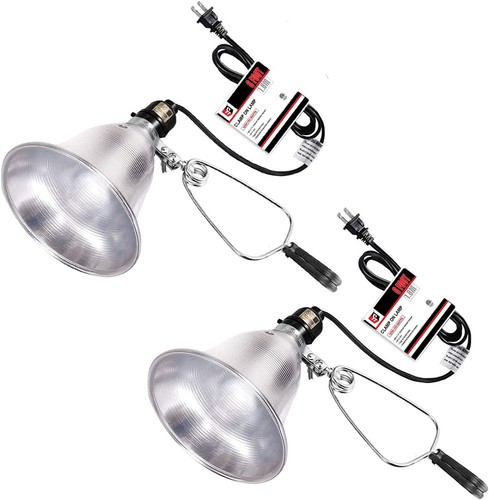 EP Clamp Lamp Light with Detachable 5.5 Inch Aluminum Reflector, 60 2 Pack