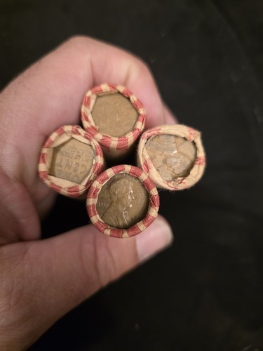 Vintage Weizen Pfennig Rollen Lot (4) ungesuchte Rollen aus großer Sammlung - Bild 2 von 4