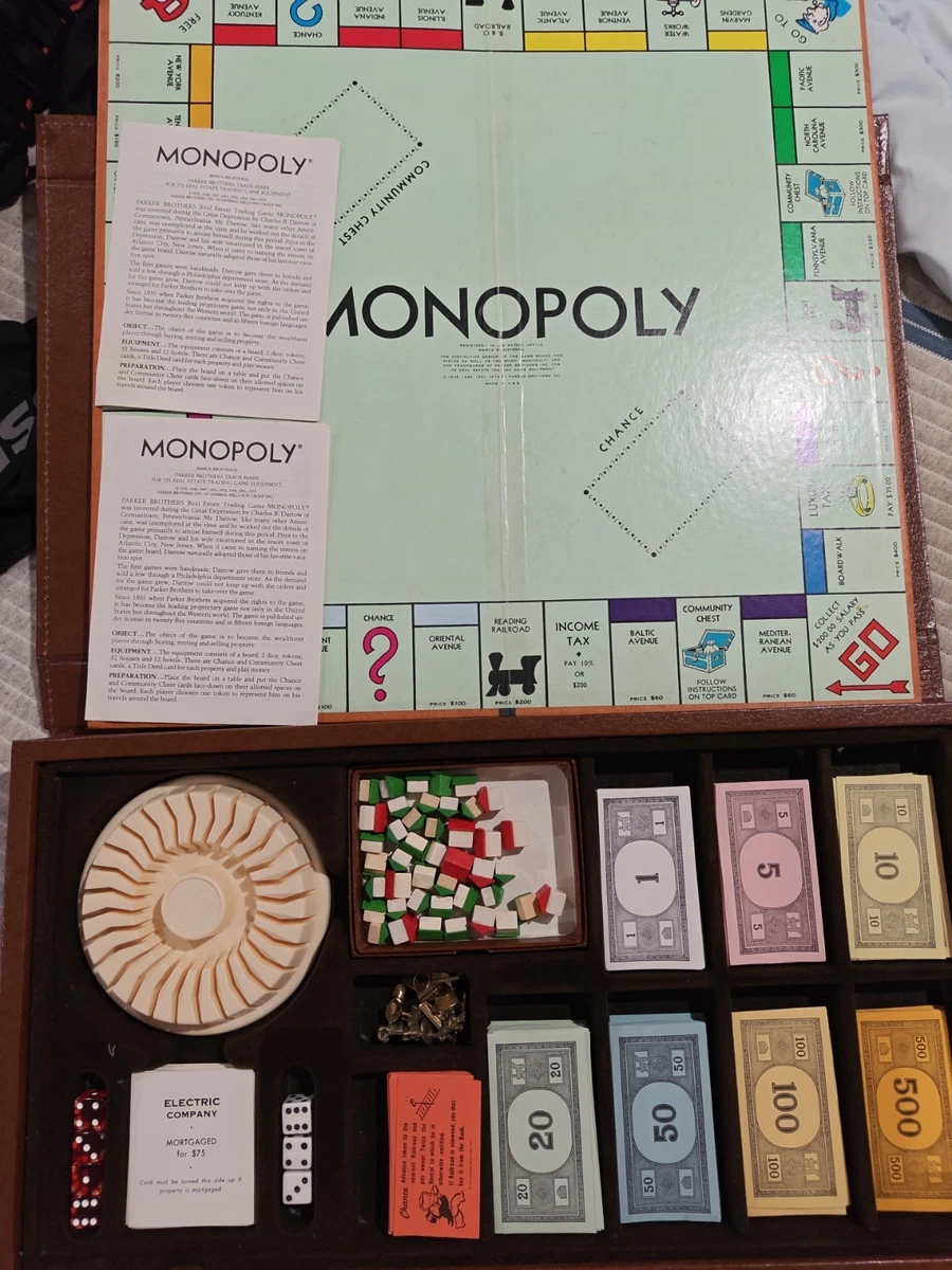 Monopoly Case Indiana Vintage Manufacture Board & Traditional