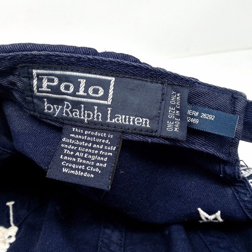 Polo Ralph Lauren Hat Wimbledon Tennis Big Pony Logo Strapback Dad Cap RARE - Picture 9 of 10