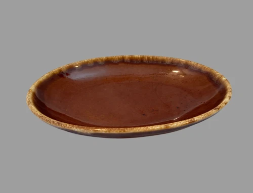 Hull Brown Drip Vintage Spaghetti Plate Oven Proof USA 10.75" x 8.25" 1969-1985