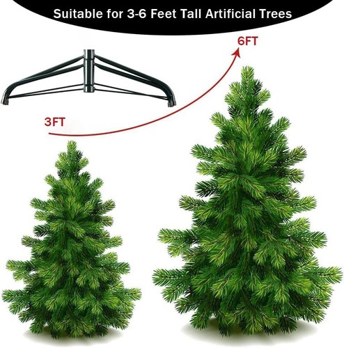 Artificial Christmas Tree Stand, Folding Christmas Tree Base for 3 Ft to 6 Ft... - Picture 5 of 9