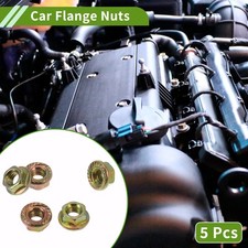 5 Pcs M4 Car Flange Nuts Carbon Steel Concave and Convex Hex Color Zinc