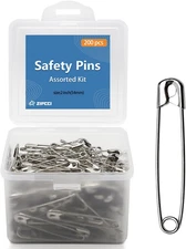 2 Inch Safety Pins, 200Pcs Large Safety Pins Heavy Duty, Steel Wire