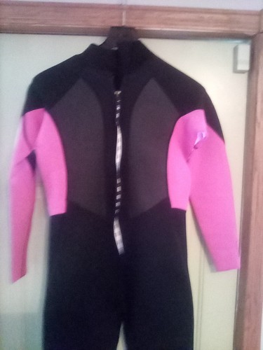 KMT Damen Neoprenanzug Einteiler lang Full Up Grade 3/2 mm schwarz und pink Größe 16 - Bild 4 von 5
