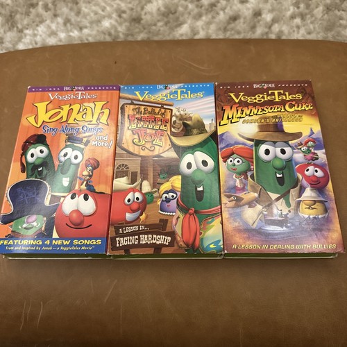 Lot 3 VHS VeggieTales Minnesota Cuke, the ballad of Little Joe,sing-along songs - Imagen 1 de 11