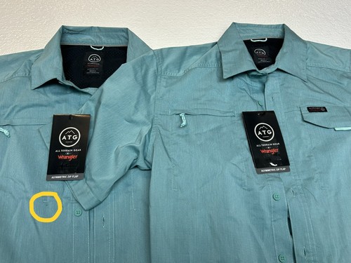 Wrangler ATG Herren kleines asymmetrisches kurzärmliges Outdoor-Hemd mit Reißverschlusstasche SET - Bild 2 von 10