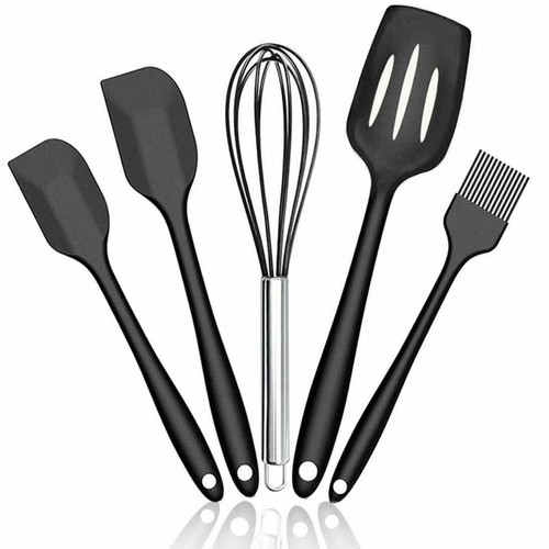 Silicone Kitchen Utensils Non-Toxic Hygienic Safety Heat Resistant - 5 Pcs - Picture 1 of 4