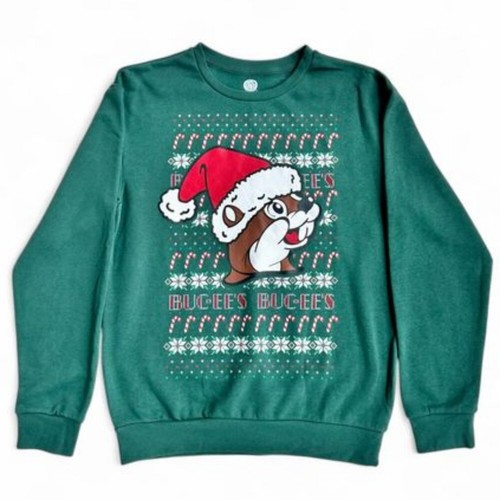 Buccee's Adult Green Ugly Christmas Sweater Crewneck - Bild 1 von 5