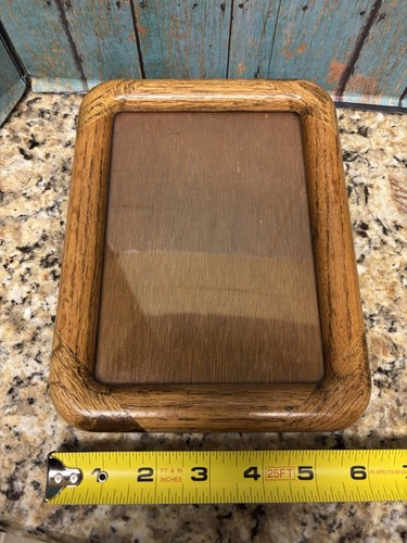 Mid-Century Wood Photo Picture Frame Rounded Corners Holds 4 X 6” - Picture 4 of 4