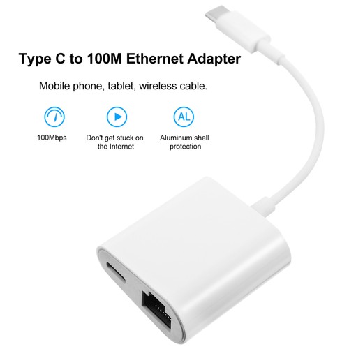 Type-c to RJ45 Converter Ethernet Usb Adapter Wifi for Pc Home Network Wireless - Picture 11 of 12