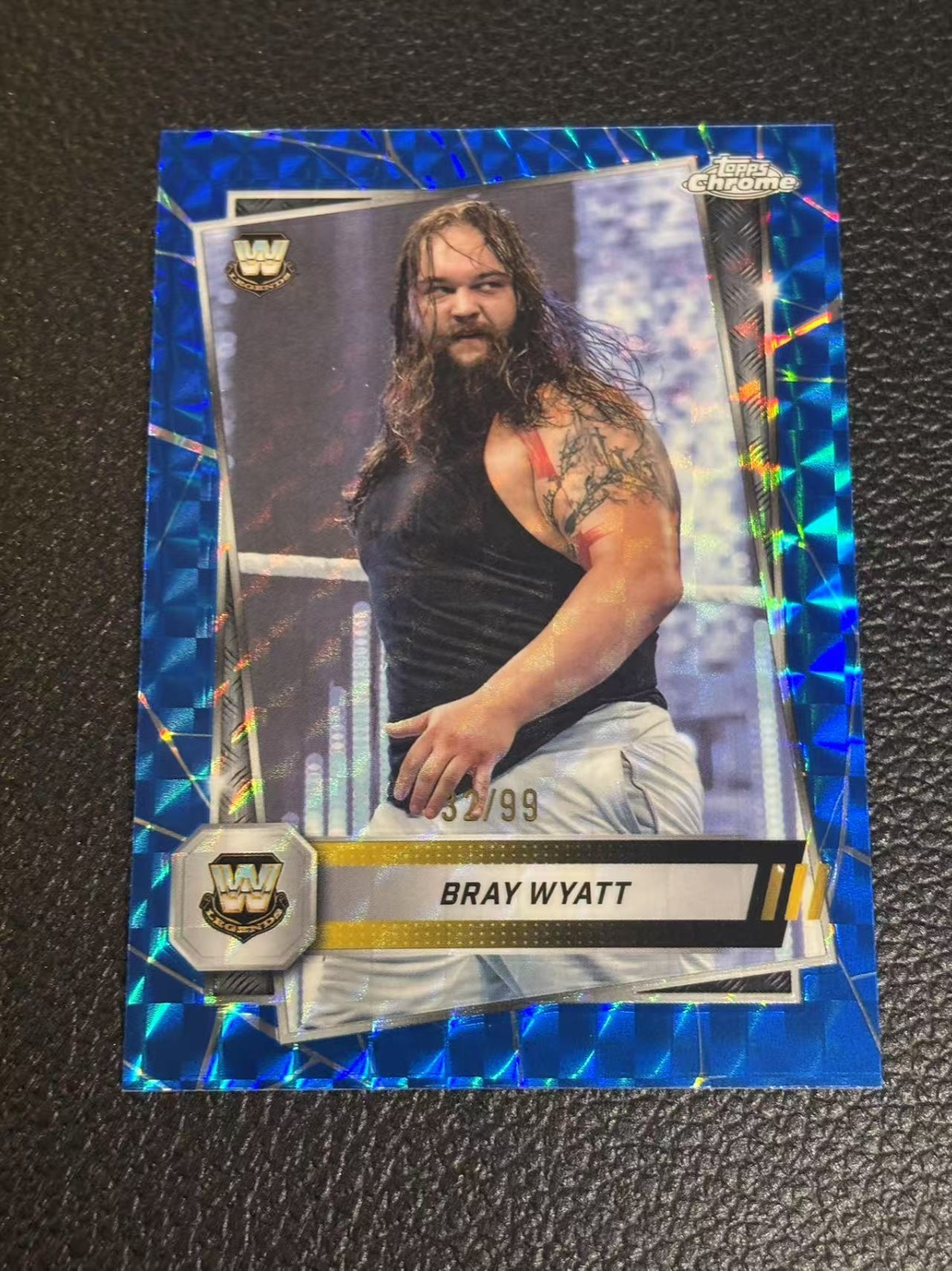 2025 Topps Chrome WWE Bray Wyatt Blue Geometric /99 JNG