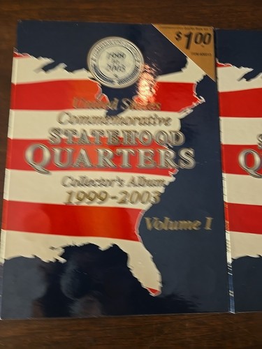 (NEW) 1999-2008 USA Commemorative Statehood Quarters Collectors Album Vol 1&2 - Picture 3 of 6
