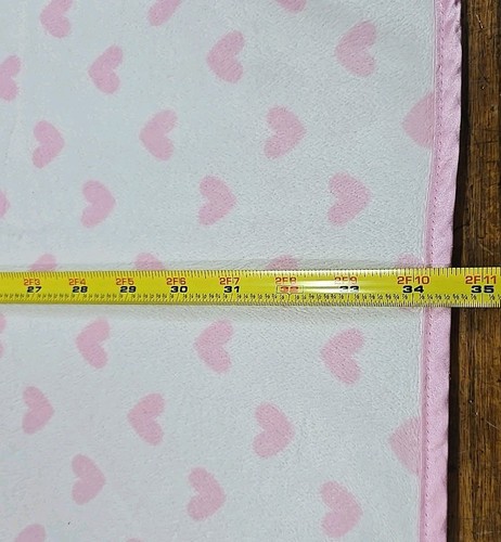 Carters Child of Mine rosa Satin LOVE Herz Babydecke Sherpa Lovey - Bild 3 von 9