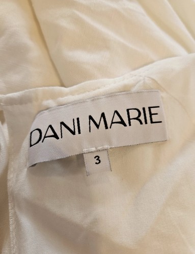 Linen Blend Maxi Dress Dani Marie Ivory White Size 3/Plus Size AU 18-20 - Picture 12 of 13