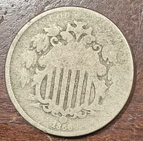 1866 Shield Nickel — photo from the most recent tracked eBay sale