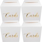  4 Sets Wedding Card Box Greeting Card Box Wedding Supply Reception Card