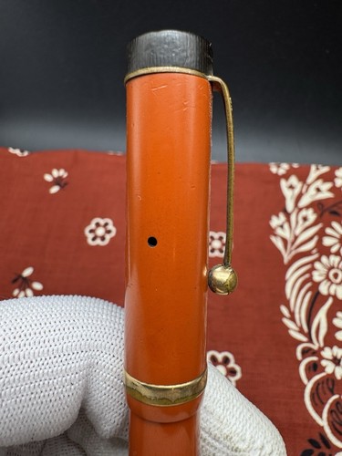 Antica penna stilografica Parker Duofold Jr. Lucky Curve anni '20 arancione pennino P - Foto 5 di 24