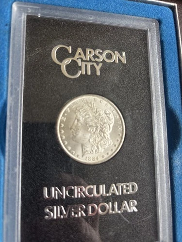 1884 CC Morgan Silver Dollar Carson City GSA Uncirculated w/Box &COA