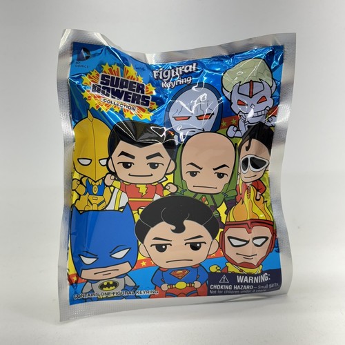New Case 24x DC Comics Super Powers Superhero Figural 3D Keyring chain Blind Bag - Picture 2 of 10