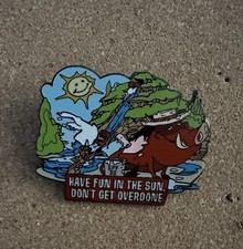Disney Wild About Safety Hold Have Fun In The Sun Timon & Pumbaa Lion King Pin