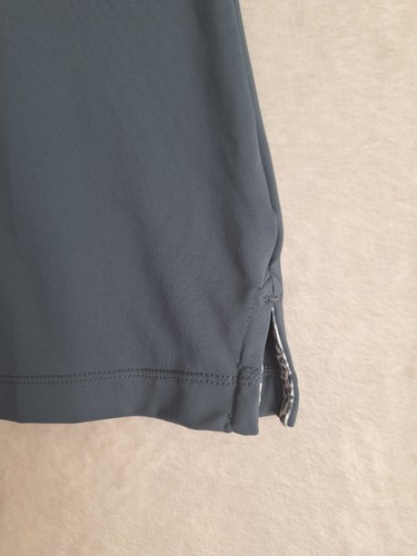 Fairway & Greene Polo Shirt Womens Small Performance Golf Printed Trim Gray Blue - Picture 5 of 8