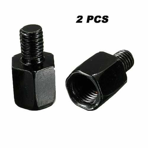 Practical Black Aluminium Adaptor for Motorcycle Mirror 10mm Female to 8mm Male - Picture 1 of 6