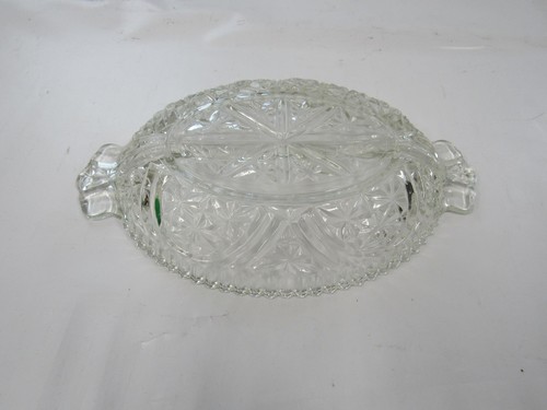 Collectible Vintage Crystal Divided Candy Dish Tray - Picture 4 of 4