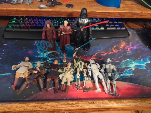 Star Wars Action Figure Lot 2004 Revenge Of The Sith Anakin, Padme, Obi Wan
