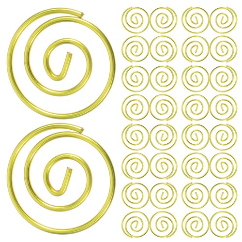 100 Pcs Metal Paper Clip Bookmark Round Paperclips Circular Clamps - Bild 1 von 12