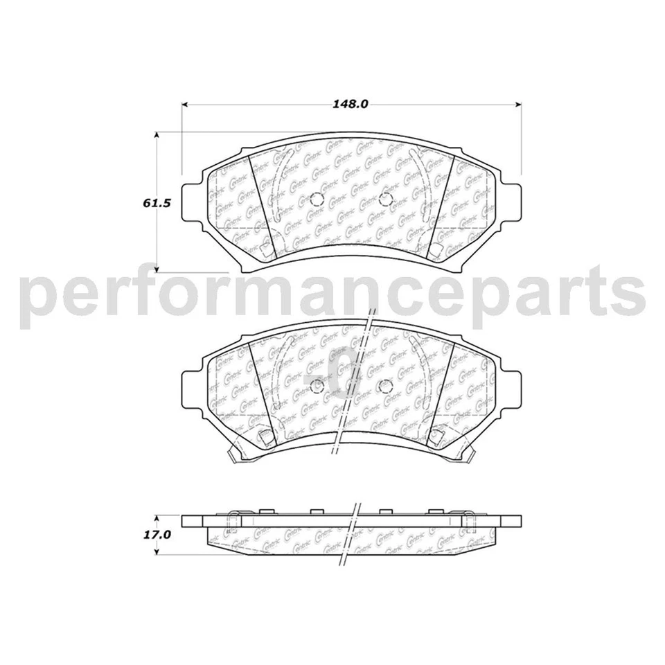 Conjunto de pastilhas de freio a disco dianteiro rotor de freio a disco para Chevrolet Monte Carlo 2000-2005 - Imagem 2 de 4