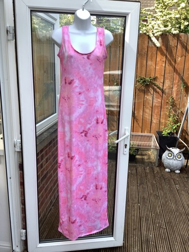 Pink marble effect maxi dress size 14 - Picture 4 of 4