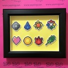 Pokemon Gym Badges Pixel Frame